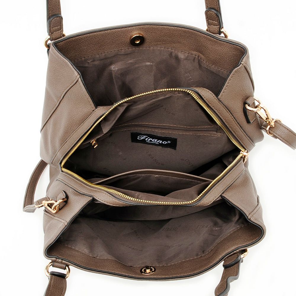 ラウンドファスナー3パートトートバッグ/402456